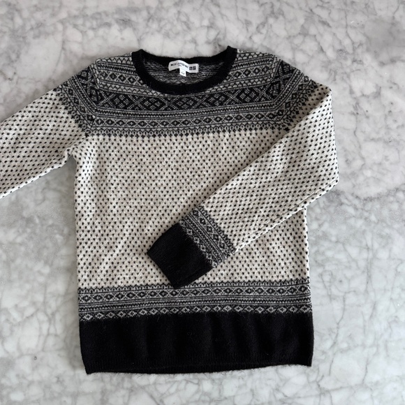 Ines De La Fressange Paris for Uniqlo Fair Isle Sweater - Small, B&W - Picture 2 of 6